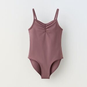 ZARA RUCHED BALLET BODYSUIT